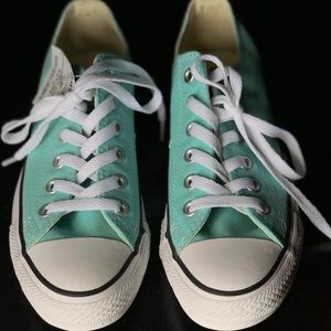 Mint Green and White All Star Converse